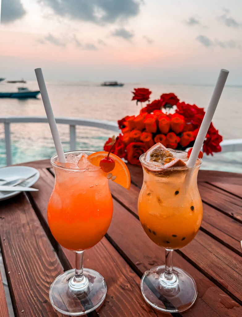 restaurants op Dhangethi, Malediven